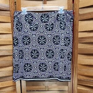 Golftini Sangria Black Purple White Patterned Skort Women XL Pockets Polyester
